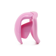 Load image into Gallery viewer, Comfortable negative size hot pink chastity cage