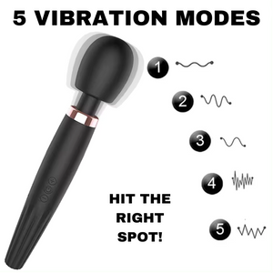 5 mode vibrating wand massager for sissy cuckolds