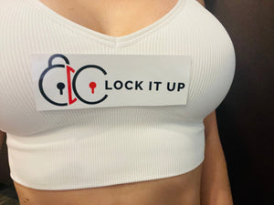 Cuck In Chastity "Lock It Up" branded stickers! Mistress