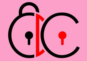 Cuck In Chastity Logo Sticker Pink