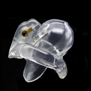 Clear resin chastity cage