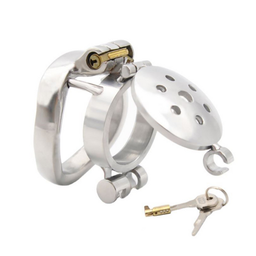 Metal Male Chastity Cage With Dual Locks