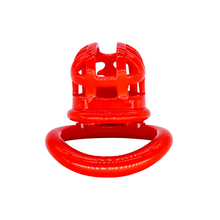 Load image into Gallery viewer, Small Red Chastity Cock Cage