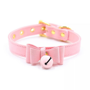Pink Cuckold Sissy Collar Set