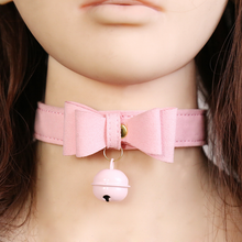 Load image into Gallery viewer, Pink Sissy Collar with Chain