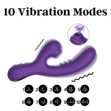Load image into Gallery viewer, Purple Rabbit Vibrator With Suction