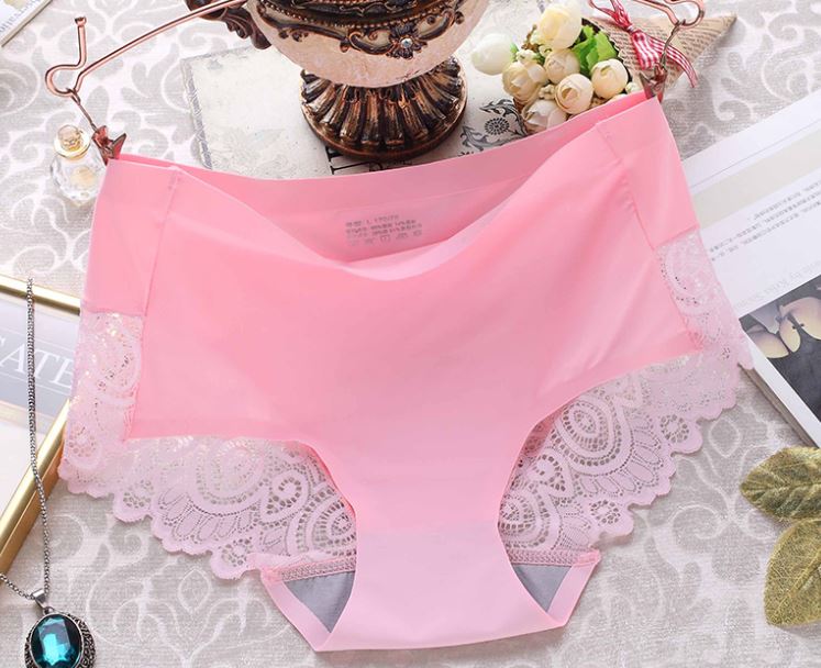 Pink Nylon Lace Male Panties