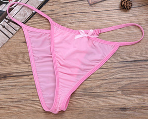 Pink Men's Sissy Thong Panties