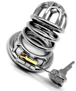 Steel chastity cage