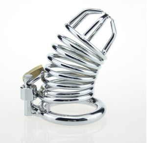 stainless steel chastity cage for cuckolds