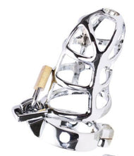 Load image into Gallery viewer, male metal chastity cage for female led relationships