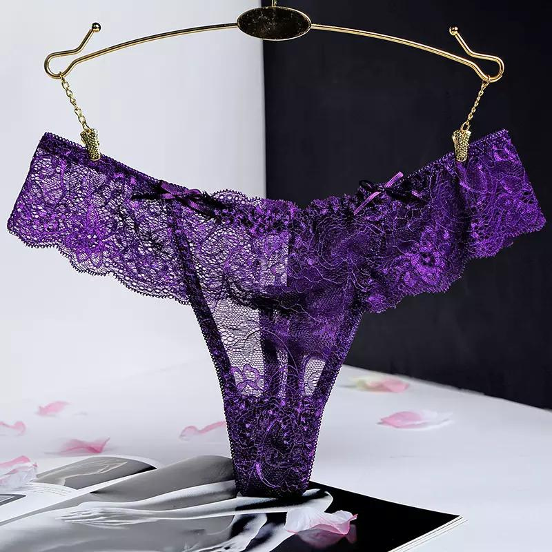 Purple Lace Thong - Men's Panties
