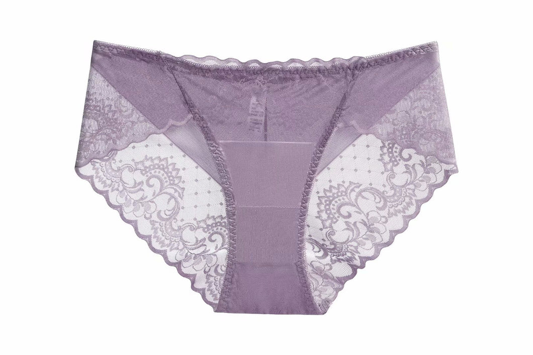 Purple Mesh Sissy Panties