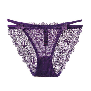 Purple Sissy Panties With Bows