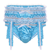Load image into Gallery viewer, Sissy Amanda Blue Frilly Two Piece Panty Set