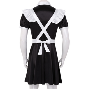 3 Piece Black French Maid Sissy Outfit For Male Crossdressers