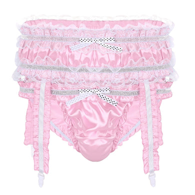 Sissy Jessica: Pink Frilly Two Piece Panty Set