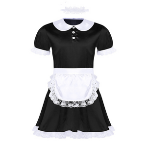 Black & White French Maid Sissy Outfit For Cuckolds