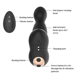 Anal Plug With Heating & Vibrating Function