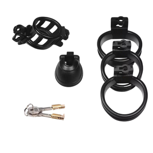 Black Resin Cock Cage With Dual Locks