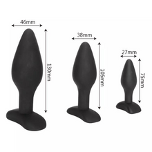 Load image into Gallery viewer, 3 Piece Silicone Butt Plug Set