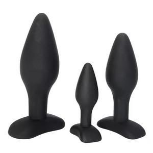 Silicone Anal Plug Set For Cuckolds (3 Pieces)