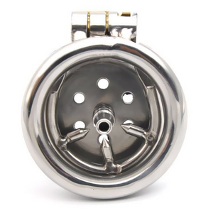 Spiked chastity cage with steel urethra insert
