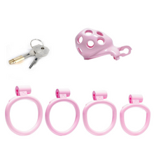 Load image into Gallery viewer, Small Pink Male Chastity Cage