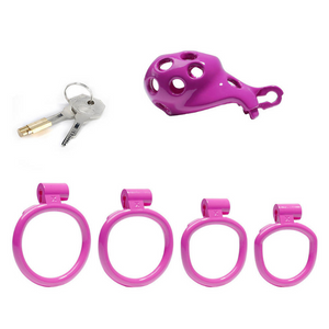 Sissy purple Chastity Cage