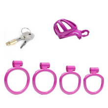 Load image into Gallery viewer, Purple Resin Micro Chastity Cage