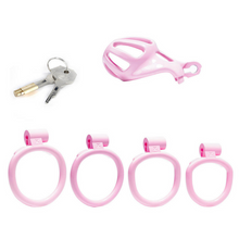 Load image into Gallery viewer, Pink Micro Chastity Belt For Sissies