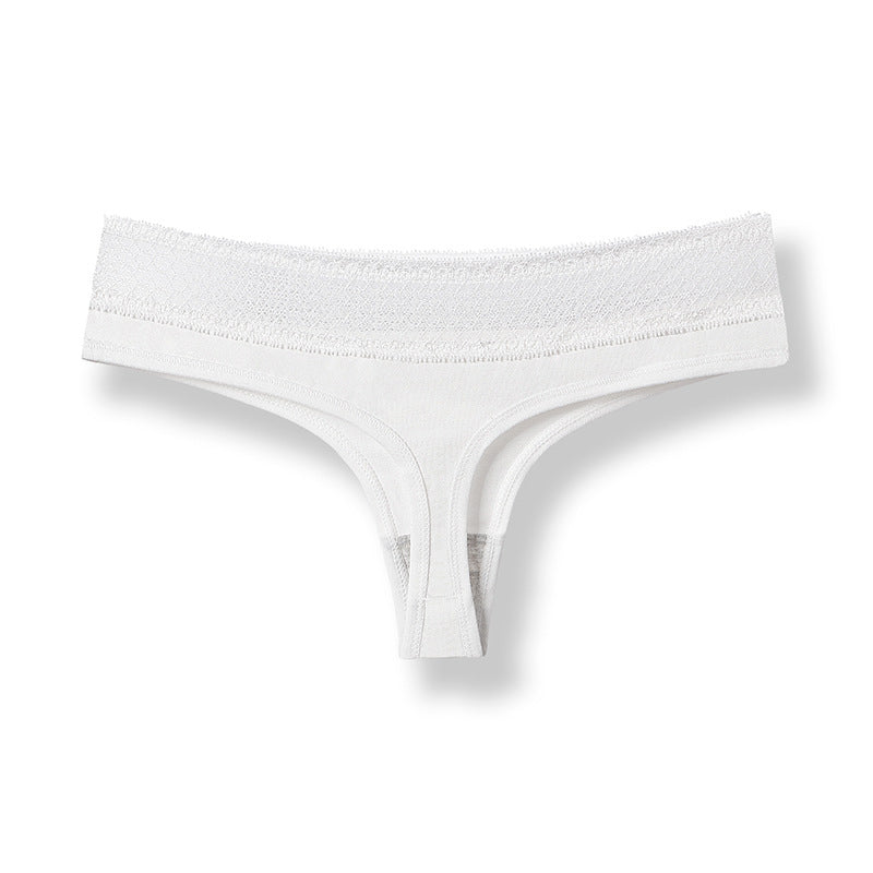White Sissy Thong Panties For Men